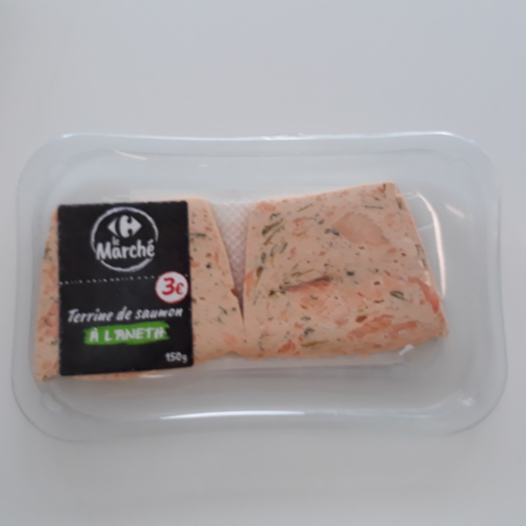 Terrine de saumon à l’aneth Carrefour le Marché : photo du produit rappelé le 19/01/2022