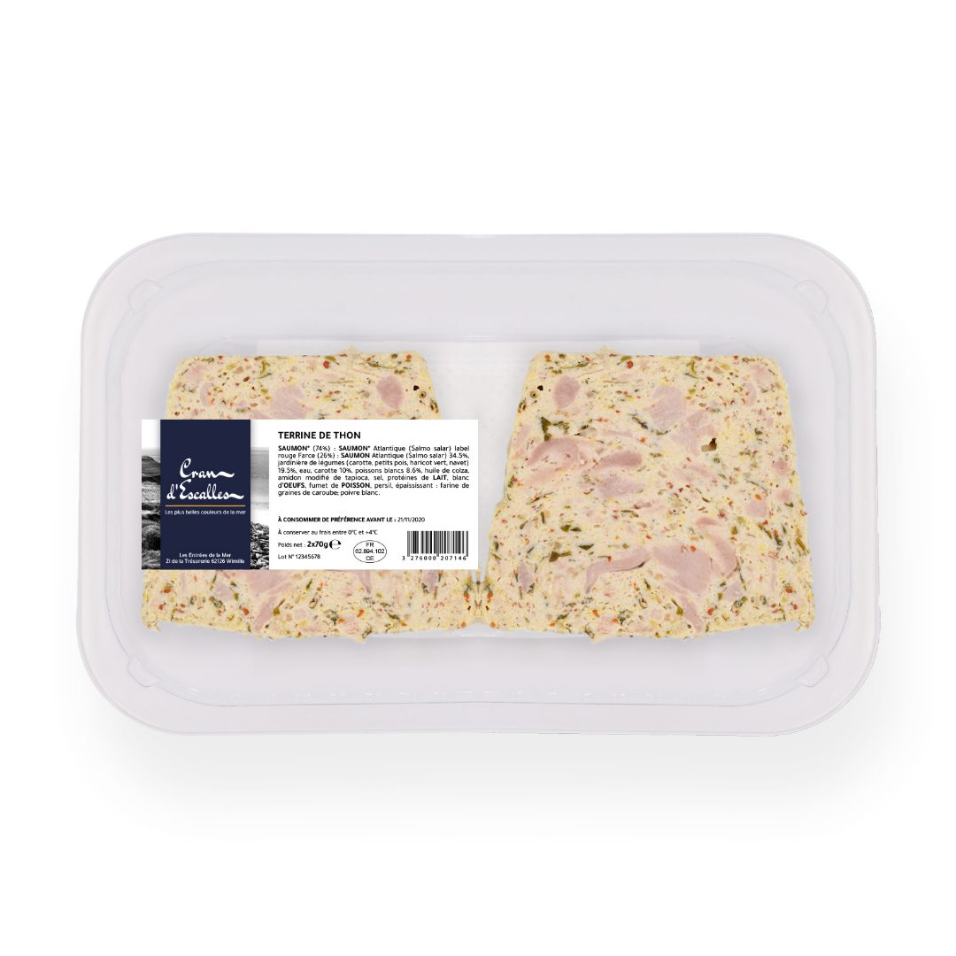 Terrine de thon msc/asc Cran d'Escalles : photo du produit rappelé le 20/01/2022