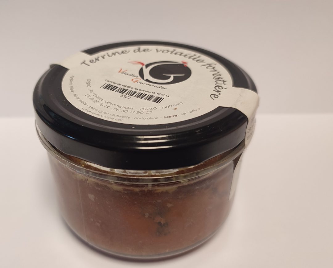 Terrine de volaille forestière Volailles Gourmandes : photo du produit rappelé le 19/03/2024