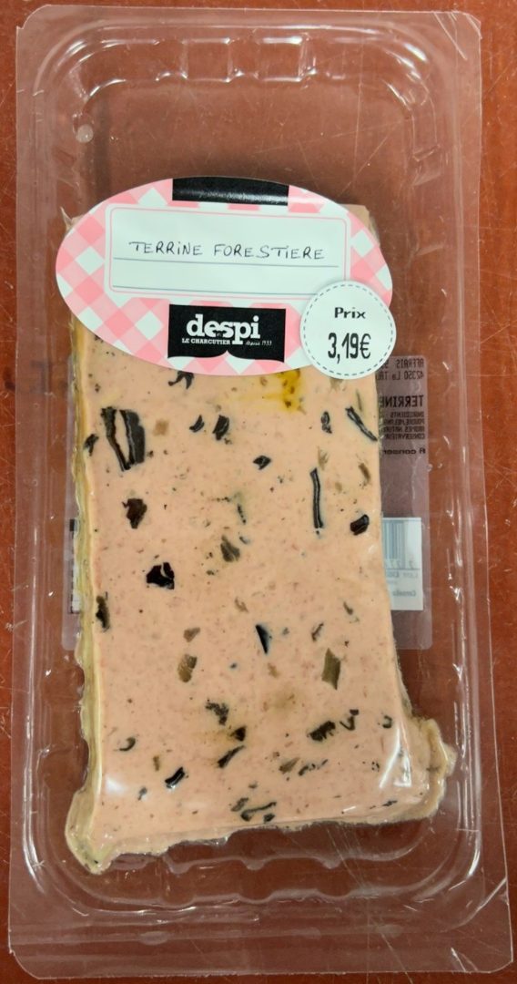 Terrine forestiere Despi le Charcutier : photo du produit rappelé le 08/03/2025