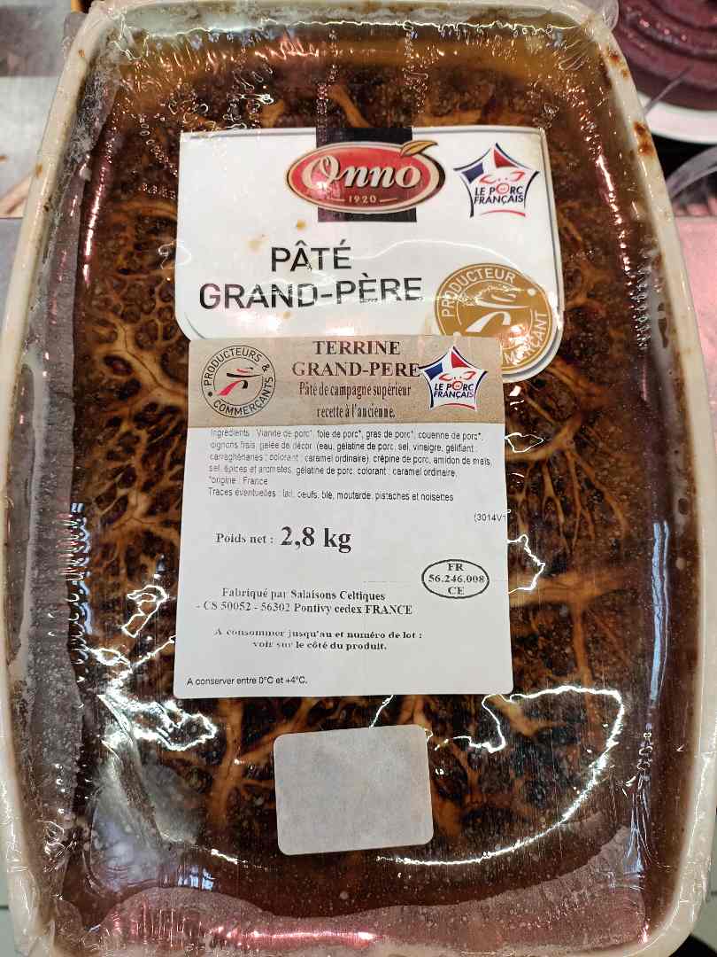 Terrine grand pere Onno : photo du produit rappelé le 27/09/2022