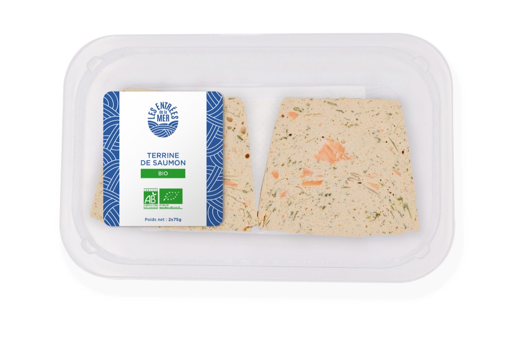 Terrine saumon bio elab/fr x2p x75g x4uv Les Entrées de la Mer : photo du produit rappelé le 18/01/2022