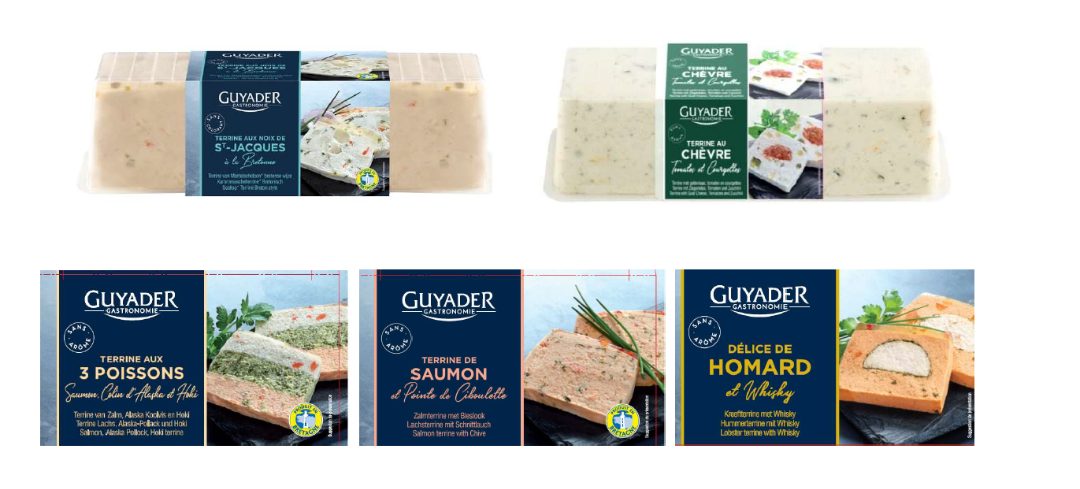 Terrines aux noix de saint jacques 840g – terrines de saumon Guyader : photo du produit rappelé le 19/07/2022