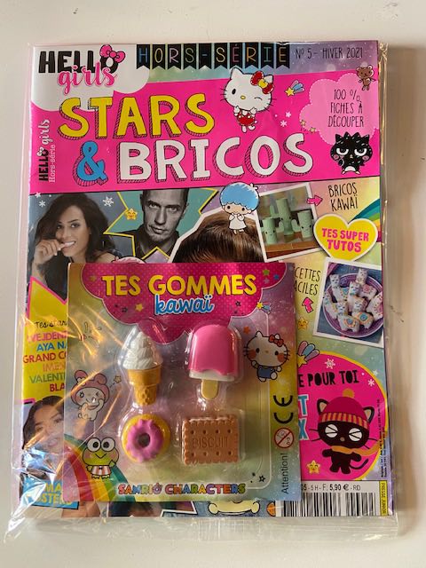 Tes gommes kawaï Hello Girls : photo du produit rappelé le 31/05/2021