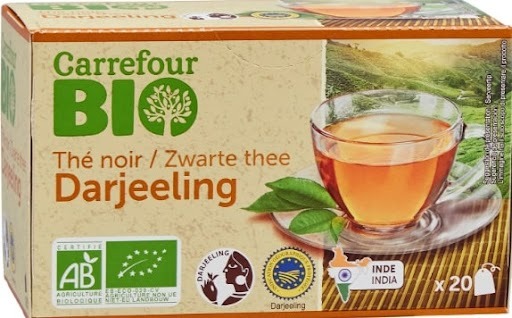 The noir darjeeling bio Carrefour BIO : photo du produit rappelé le 02/09/2025