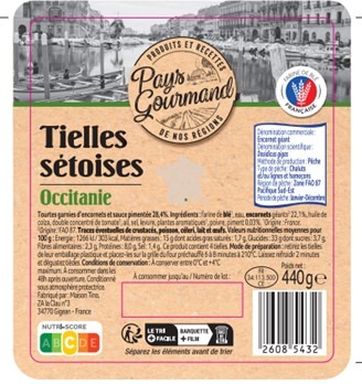 Tielles sétoises Pays Gourmand® : photo du produit rappelé le 24/10/2024