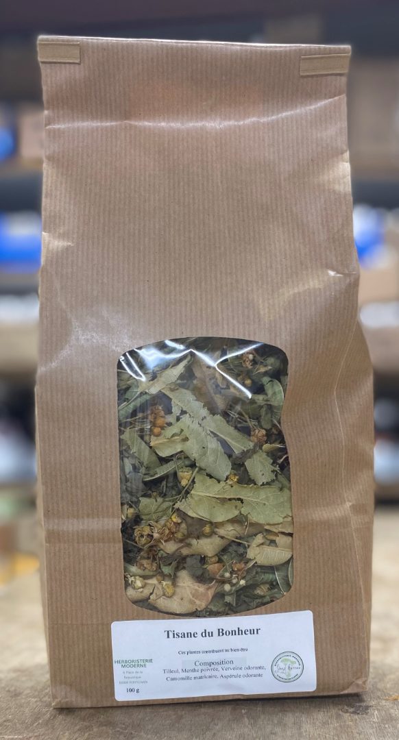 Tisane du bonheur Herboristerie Moderne Moreau : photo du produit rappelé le 01/07/2024