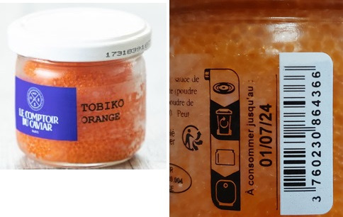 Tobiko orange 100g Le Comptoir du Caviar : photo du produit rappelé le 19/04/2024