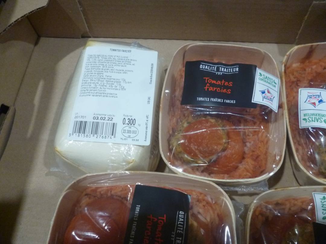 Tomates farcies Qualite Traiteur : photo du produit rappelé le 20/01/2022