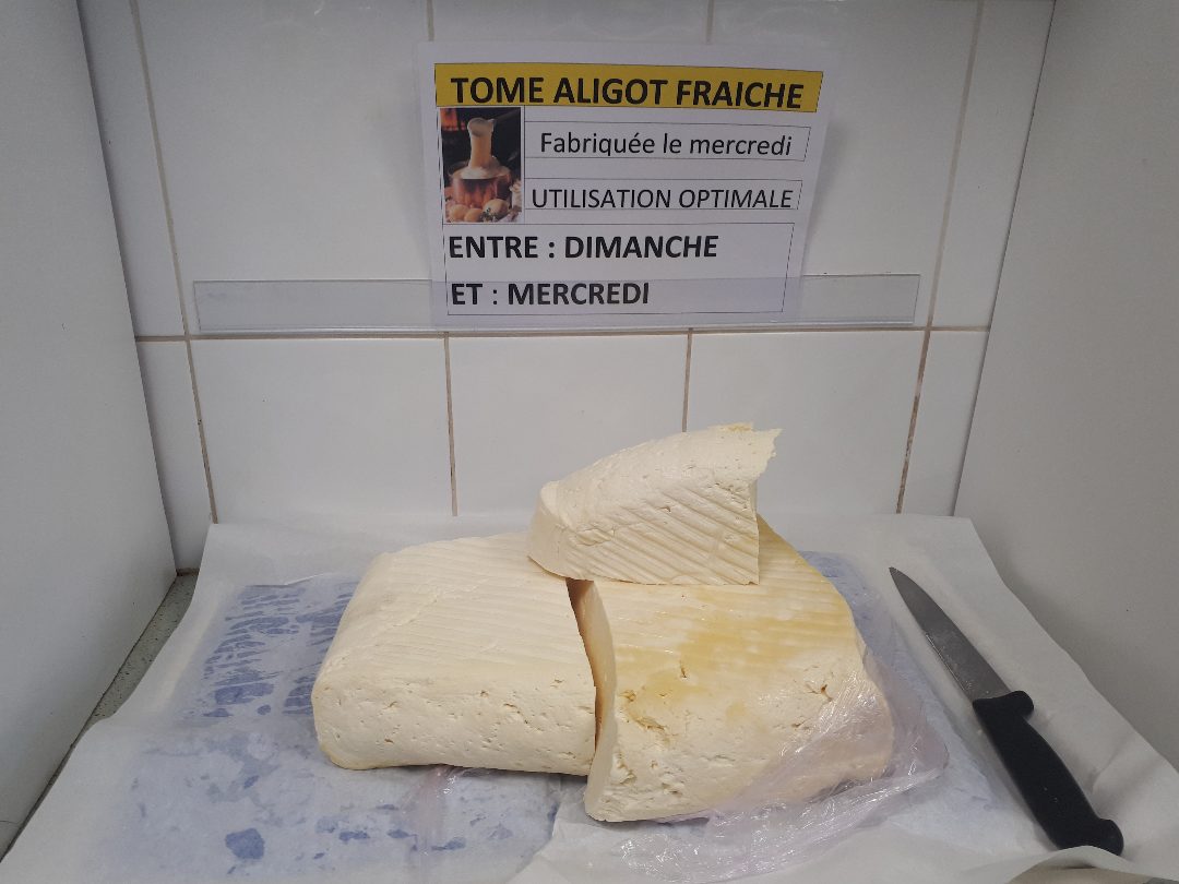 Tome aligot fraiche : photo du produit rappelé le 05/03/2024