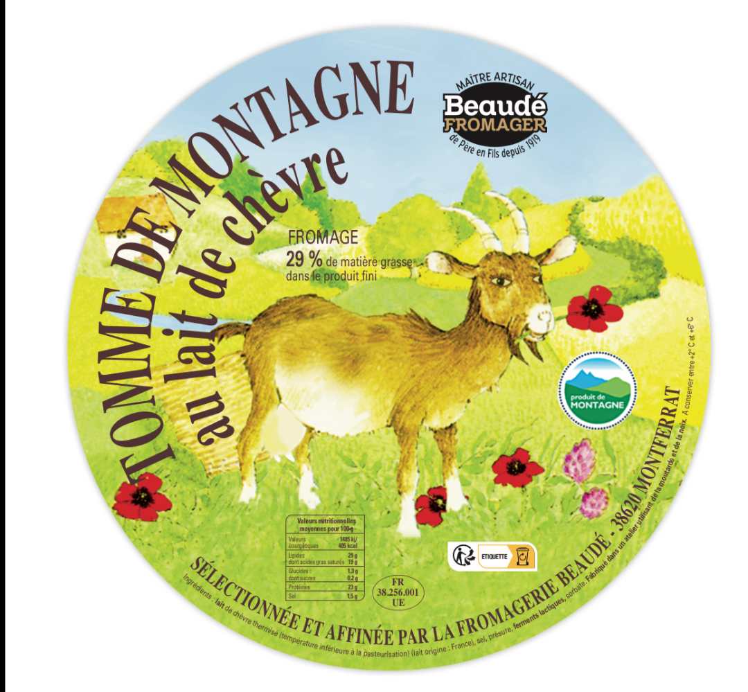 Tome de chevre : photo du produit rappelé le 07/04/2026