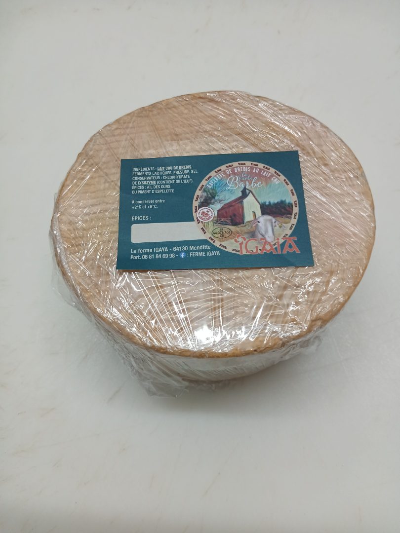 Tomette de brebis au lait cru Raclette ST Barbe : photo du produit rappelé le 06/11/2025