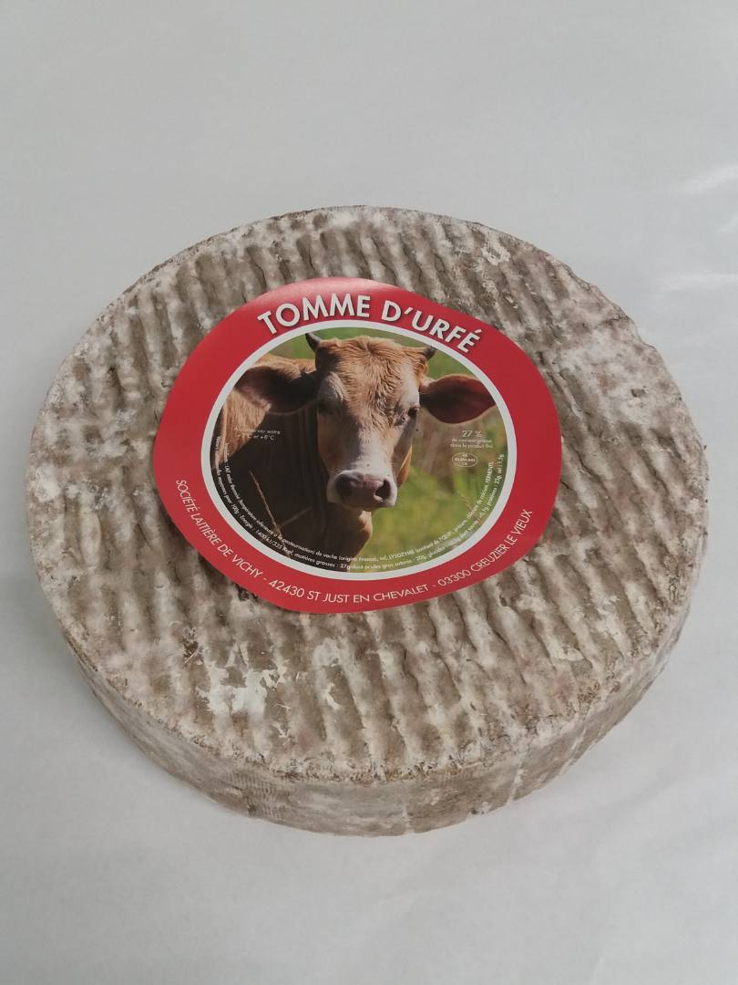 Tomme d'urfe au lait de vache thermisé Societe Laitiere de Vichy : photo 2 sur 2 du produit rappelé le 10/02/2023