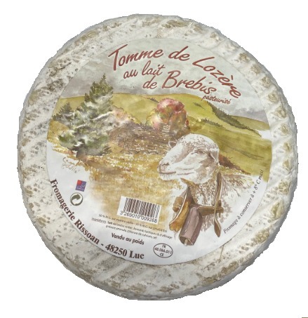 Tomme de lozère au lait de brebis 2kg Rissoan : photo du produit rappelé le 04/12/2024