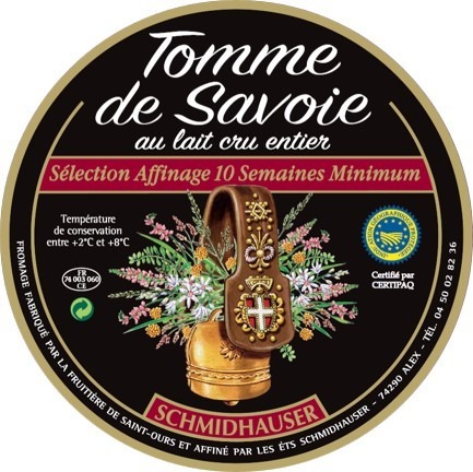 Tomme de savoie affinage 10 semaines Schmidhauser : photo du produit rappelé le 12/11/2024