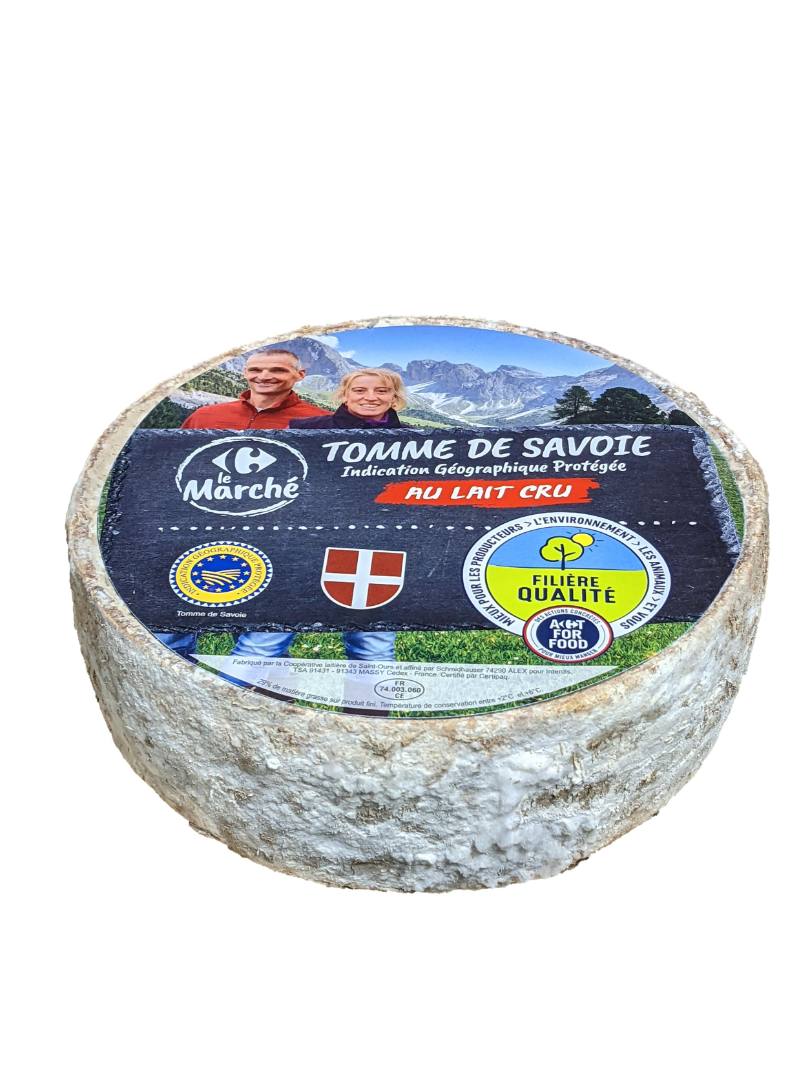 Tomme de savoie IGP au lait cru Filière Qualité Carrefour : photo du produit rappelé le 14/08/2024