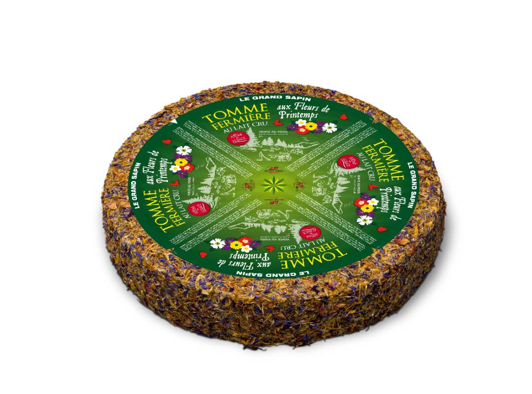 Tomme fermiere aux fleurs lait cru 6,5 kg (poids variable) Le Grand Sapin : photo du produit rappelé le 11/04/2024