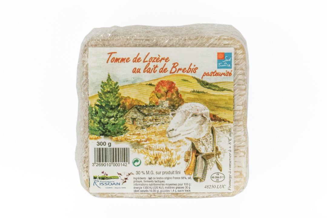 Tommette de lozère au lait de brebis 300g Rissoan : photo du produit rappelé le 04/12/2024