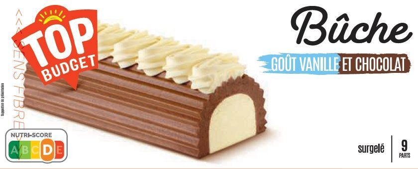 Top budget buche 900ml vanille - chocolat : photo du produit rappelé le 25/02/2022