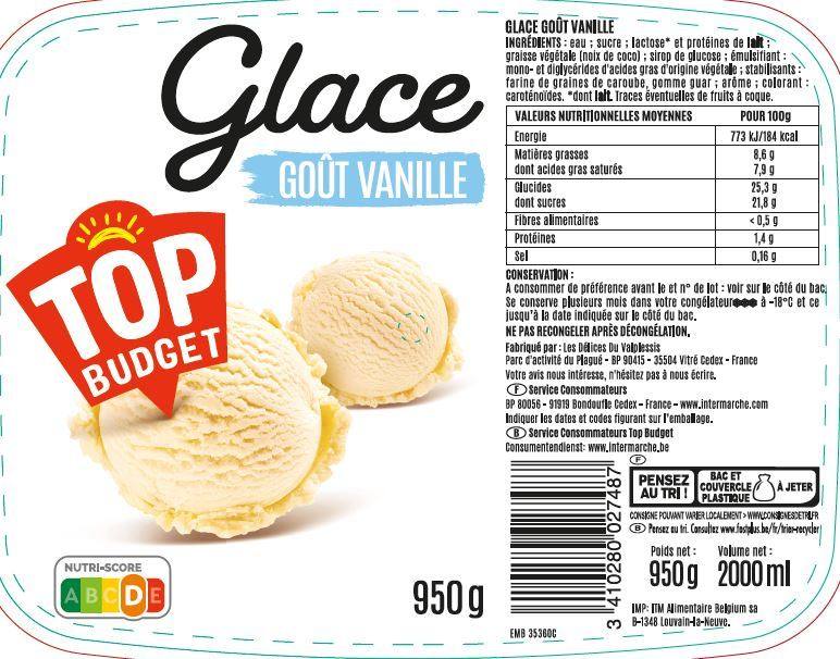 Top budget goût vanille 2l : photo du produit rappelé le 29/07/2021