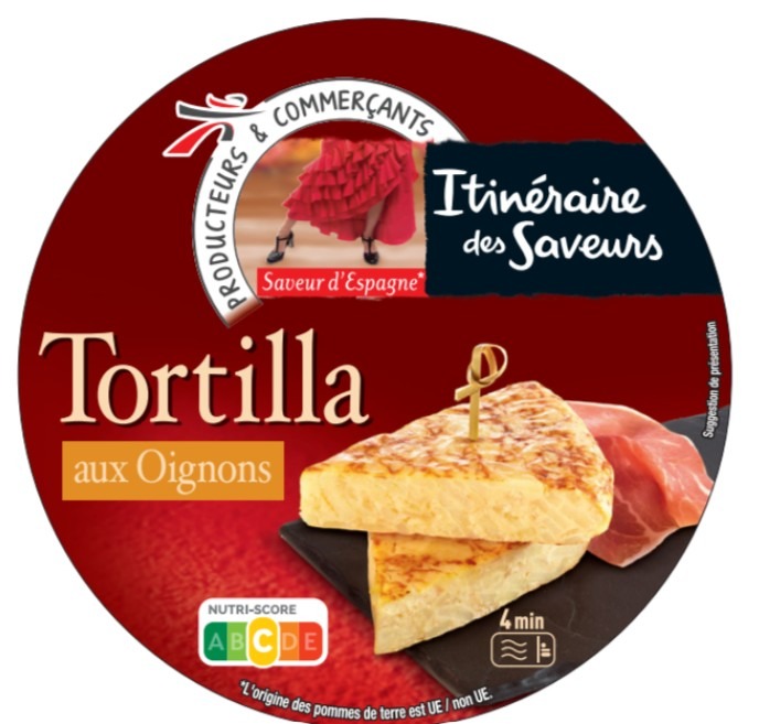 Tortilla aux oignons 500g Itineraire de Nos Saveurs : photo du produit rappelé le 26/09/2025