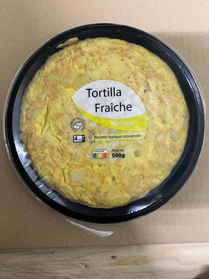 Tortilla espagnole nature 500g tortilla fraîche aux oignons 500g : photo du produit rappelé le 07/10/2025