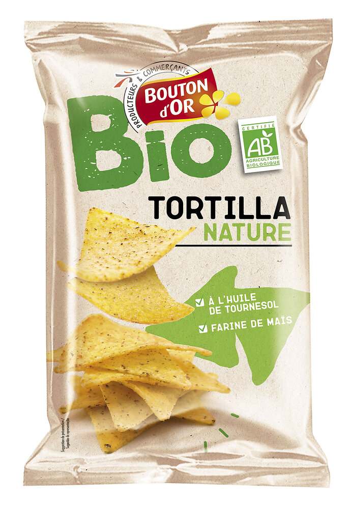 Tortilla nature bio Bouton d'Or : photo du produit rappelé le 27/07/2022