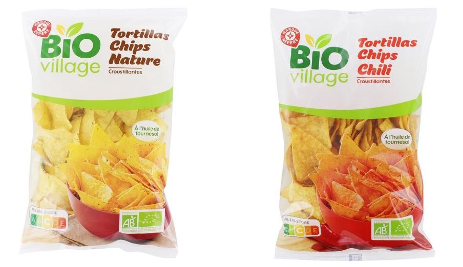 Tortillas chips bio nature - tortillas chips bio chili BIO Village : photo du produit rappelé le 27/07/2022