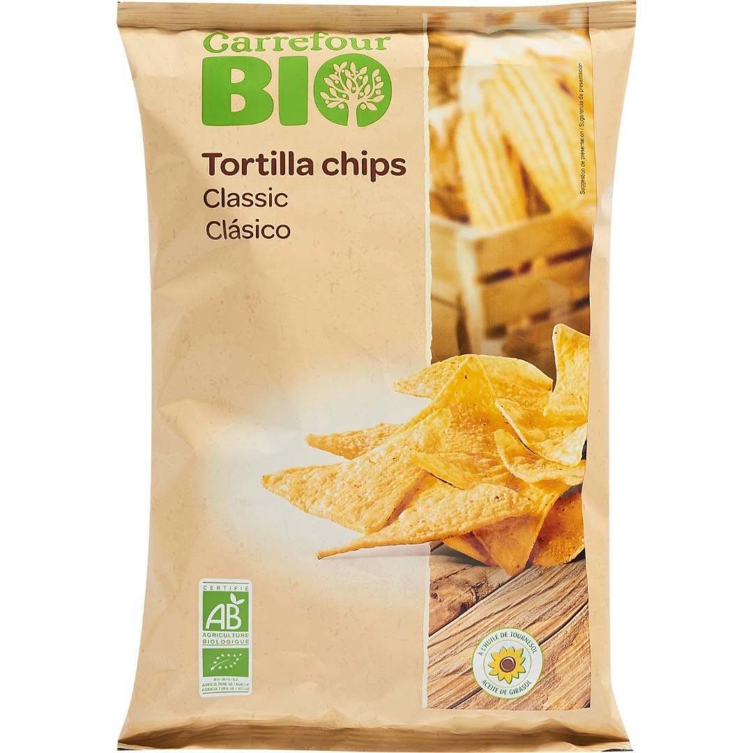 Tortillas chips classic Carrefour BIO : photo du produit rappelé le 10/08/2022