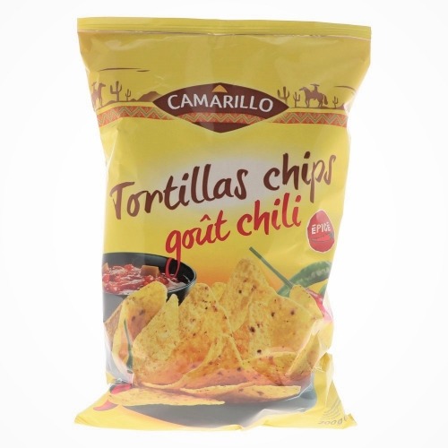 Tortillas chips goût chili Camarillo : photo du produit rappelé le 11/02/2022