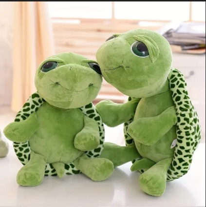 Tortue à grand yeux, jouet en peluche : photo du produit rappelé le 26/09/2024