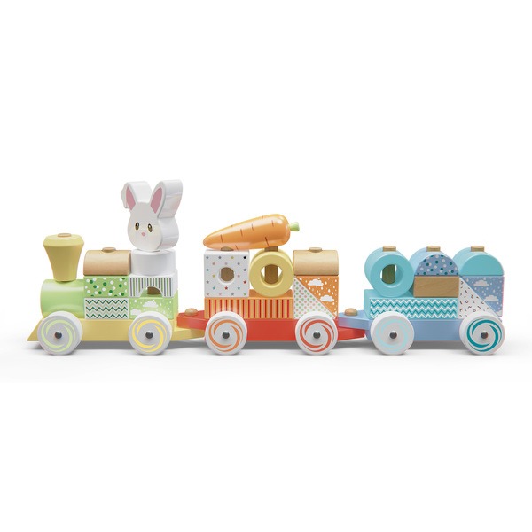 Train en bois lapin Wood N Play : photo du produit rappelé le 26/01/2026