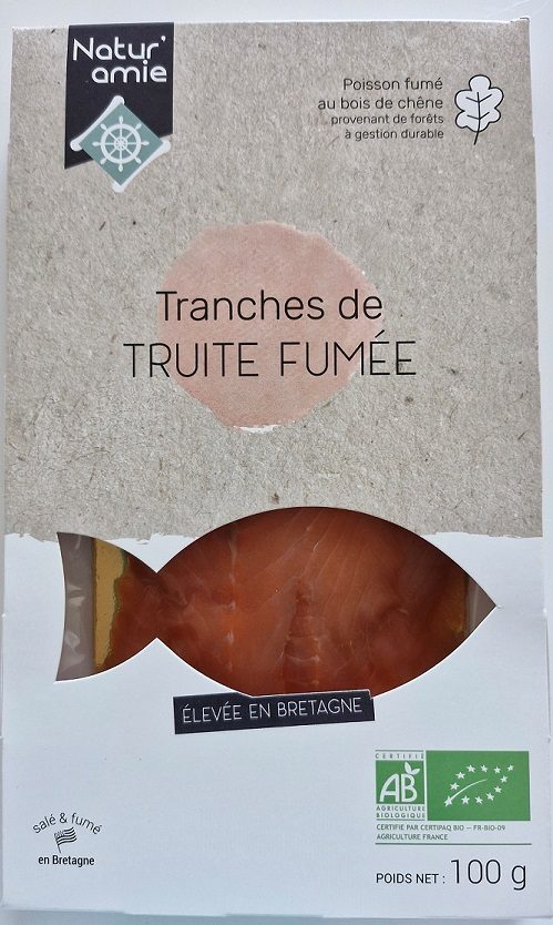 Tranche de truite fumee bio Natur'amie : photo du produit rappelé le 17/10/2025