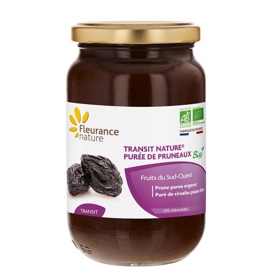 Transit nature - puree de pruneaux bio Fleurance Nature : photo du produit rappelé le 21/03/2024