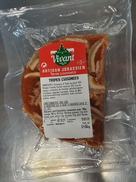 Tripes cuisinees Maison Vivant : photo du produit rappelé le 03/12/2021