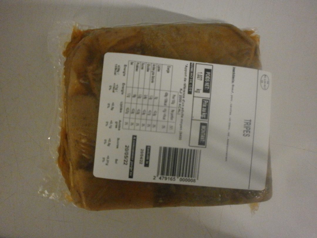 Tripes Salaisons de la Vernede : photo du produit rappelé le 20/04/2022
