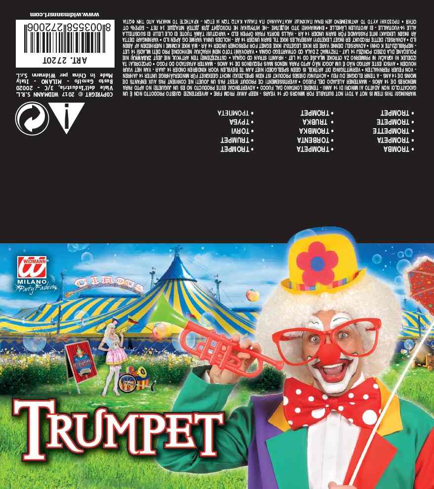 Trompette / coloris aleatoire Widmann : photo 2 sur 2 du produit rappelé le 16/06/2026