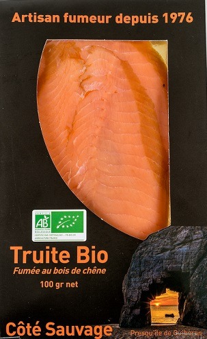 Truite bio fumée fumé au bois de chêne Cote Sauvage : photo du produit rappelé le 17/10/2025