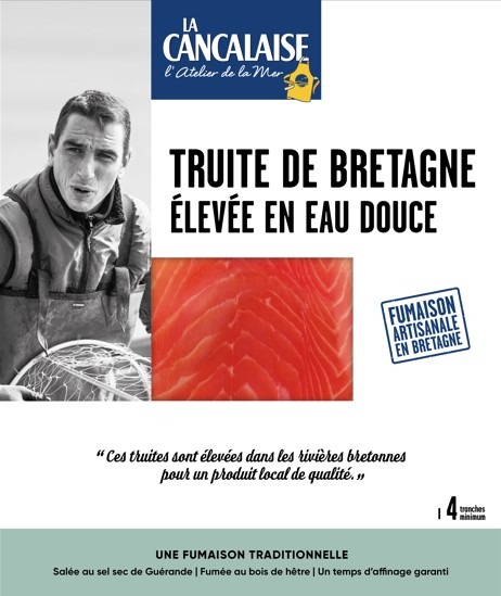 Truite élevée en eau douce fumée 120g La Cancalaise : photo du produit rappelé le 13/08/2024