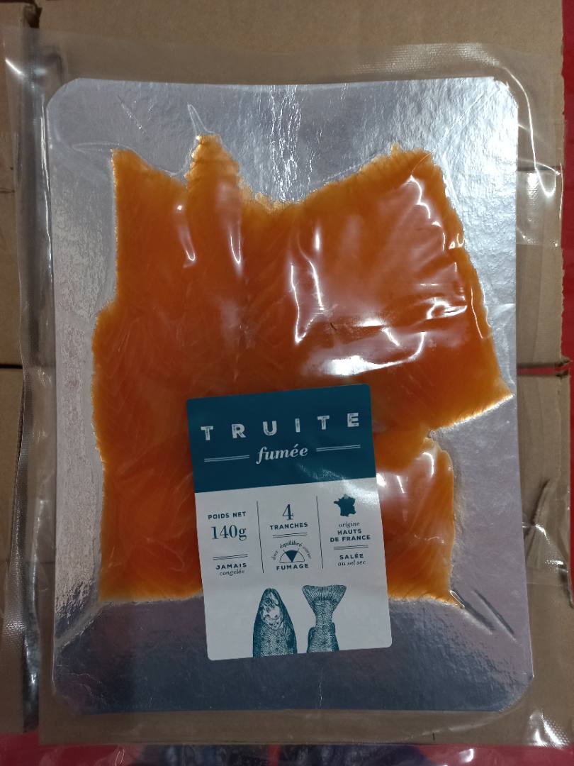 Truite fumé 4 tranches hdf 140g : photo du produit rappelé le 28/03/2024