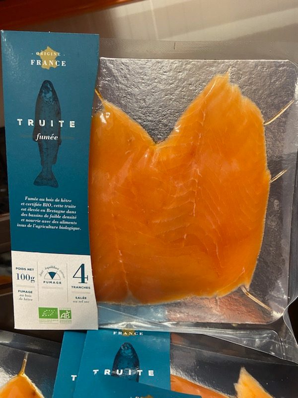 Truite fumée 4 tranches bio : photo du produit rappelé le 18/06/2024