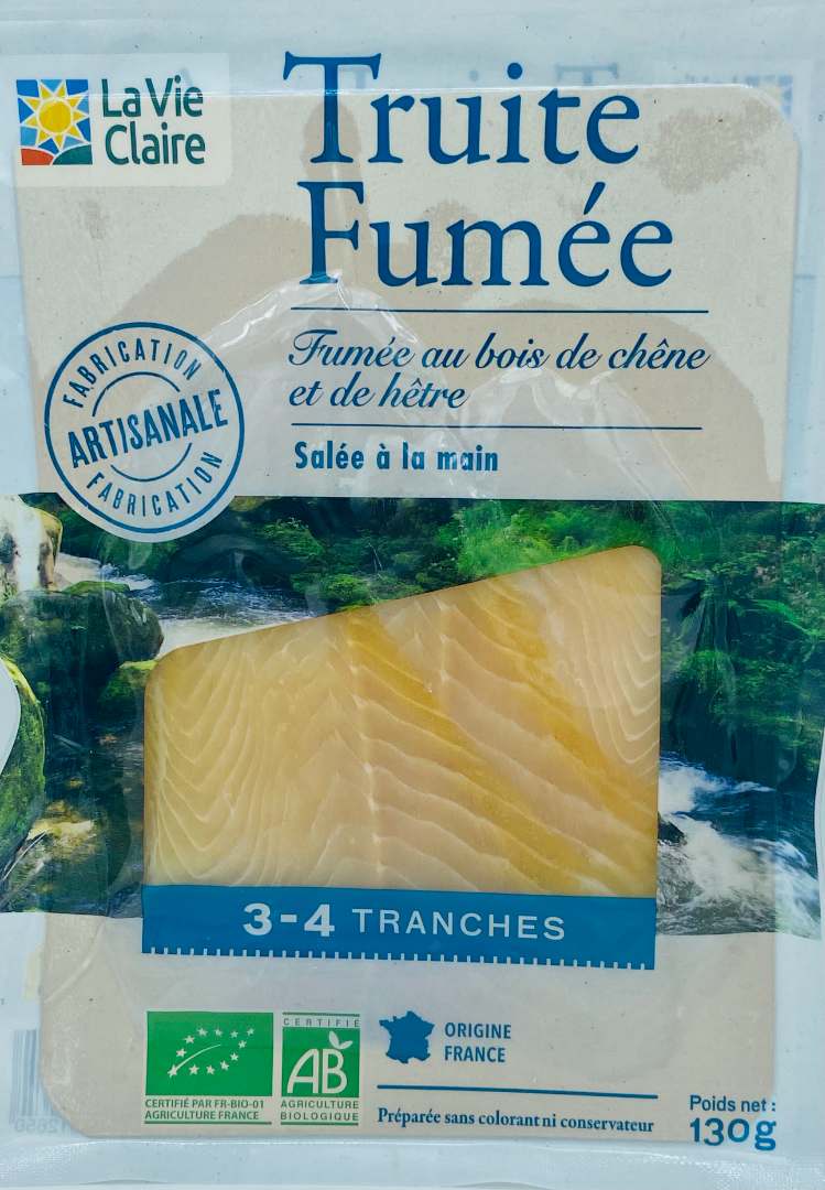 Truite fumée biologique MDD la Vie Claire : photo du produit rappelé le 15/07/2026