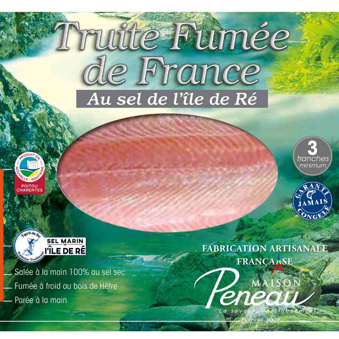 Truite fumée de France 100g Maison Peneau : photo du produit rappelé le 03/10/2023