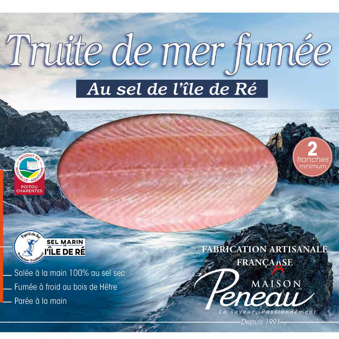 Truite fumée de mer au sel de l'ile de ré Maison Peneau : photo du produit rappelé le 03/10/2023