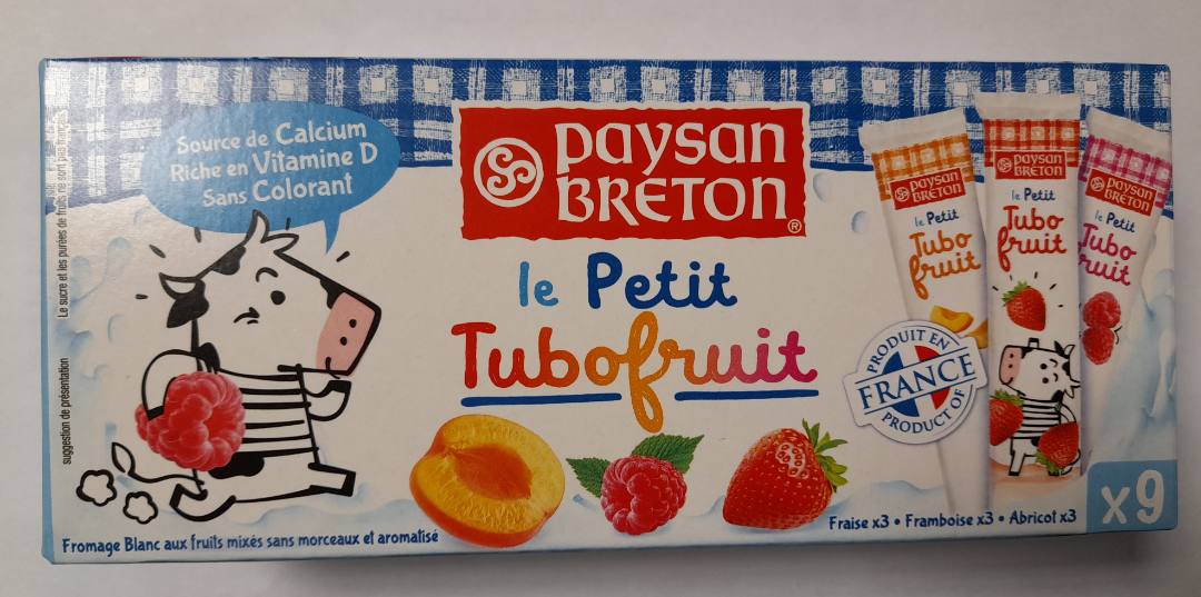 Tubofruit x9 Paysan Breton : photo du produit rappelé le 08/02/2023