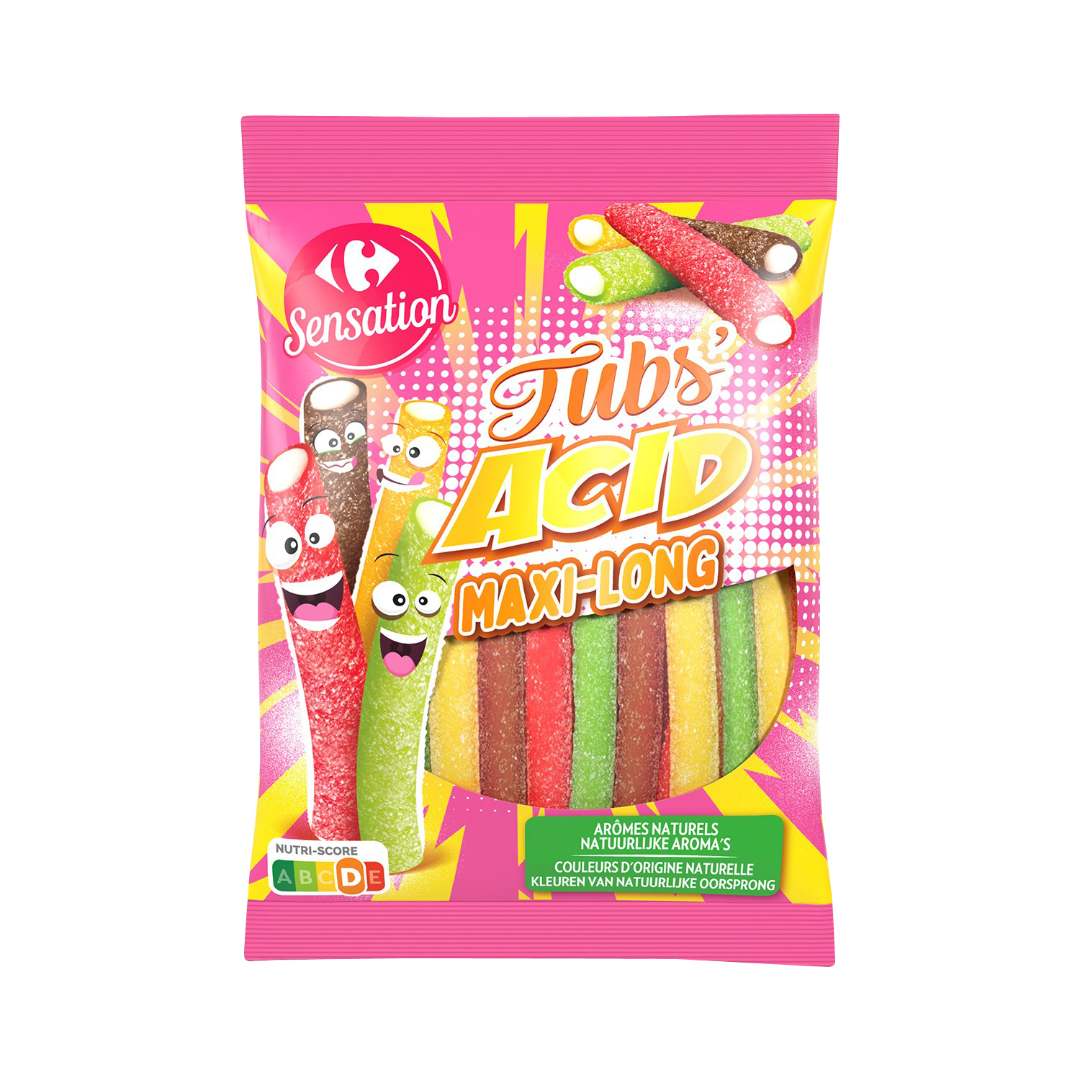 Tubs' acid maxi long Carrefour Sensation : photo du produit rappelé le 01/08/2023