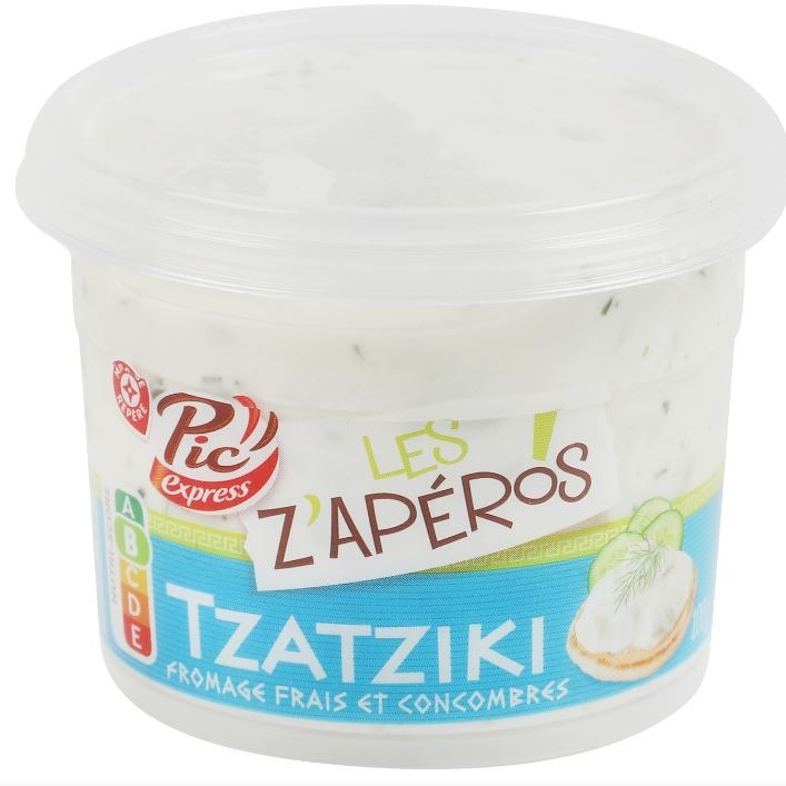 Tzatziki 100g et 200g Pic’express – Z’aperos : photo du produit rappelé le 11/01/2022