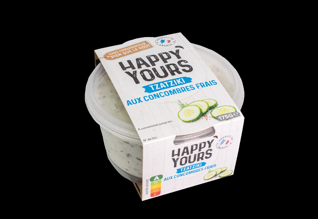 Tzatziki aux concombres frais Happy Yours : photo du produit rappelé le 13/01/2022