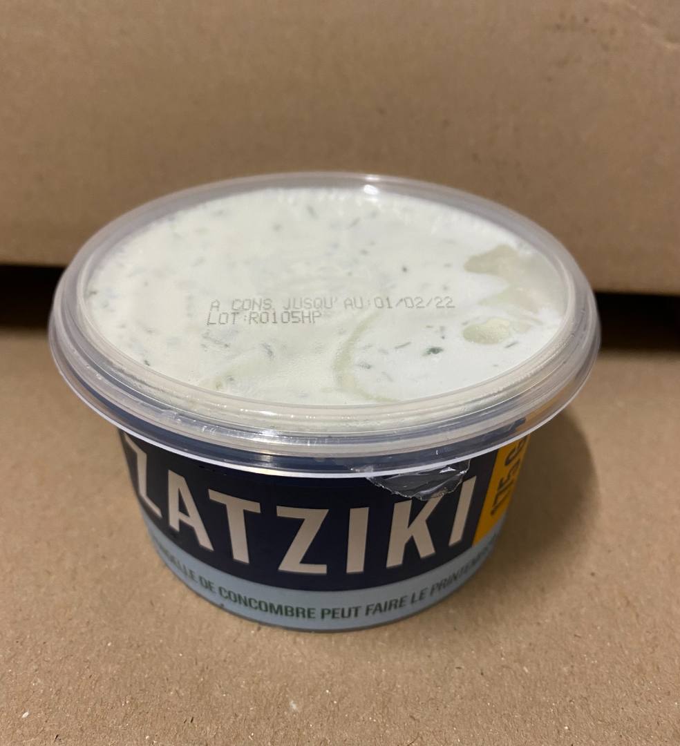 Tzatziki Monoprix : photo du produit rappelé le 12/01/2022