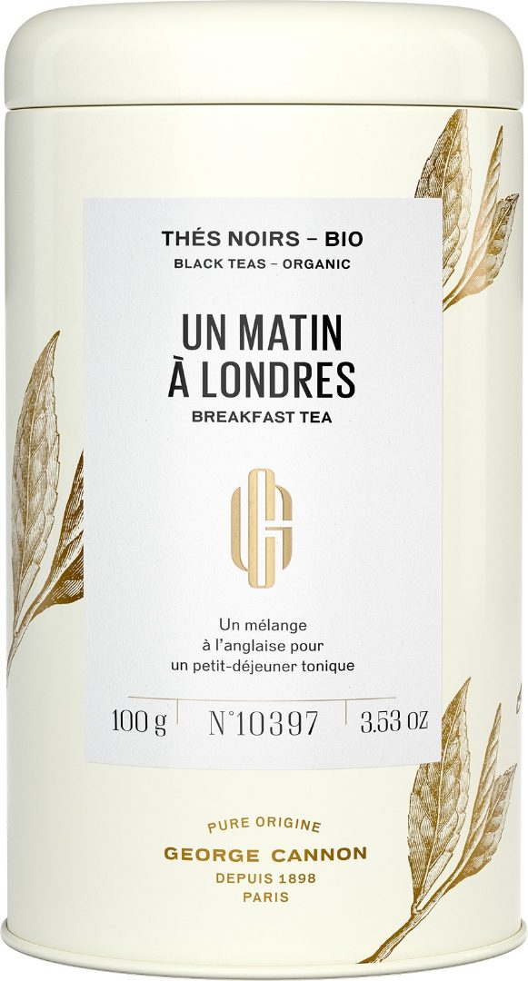 Un matin a londres thés noirs - bio* boîte métal 100g George Cannon : photo du produit rappelé le 12/05/2021